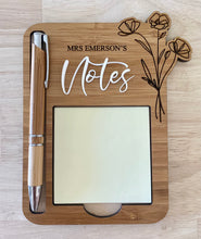 Load image into Gallery viewer, STICKY NOTE/POST IT NOTE HOLDER - FLORAL DESIGN