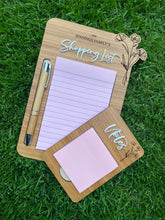 Load image into Gallery viewer, STICKY NOTE/POST IT NOTE HOLDER - SHOPPING LIST & NOTES SET
