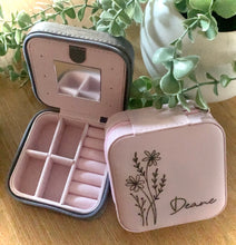 Load image into Gallery viewer, PERSONALISED TRAVEL JEWELLERY BOX