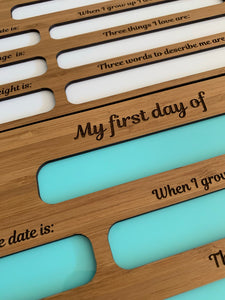 DOUBLE SIDED “FIRST & LAST DAY” BOARD