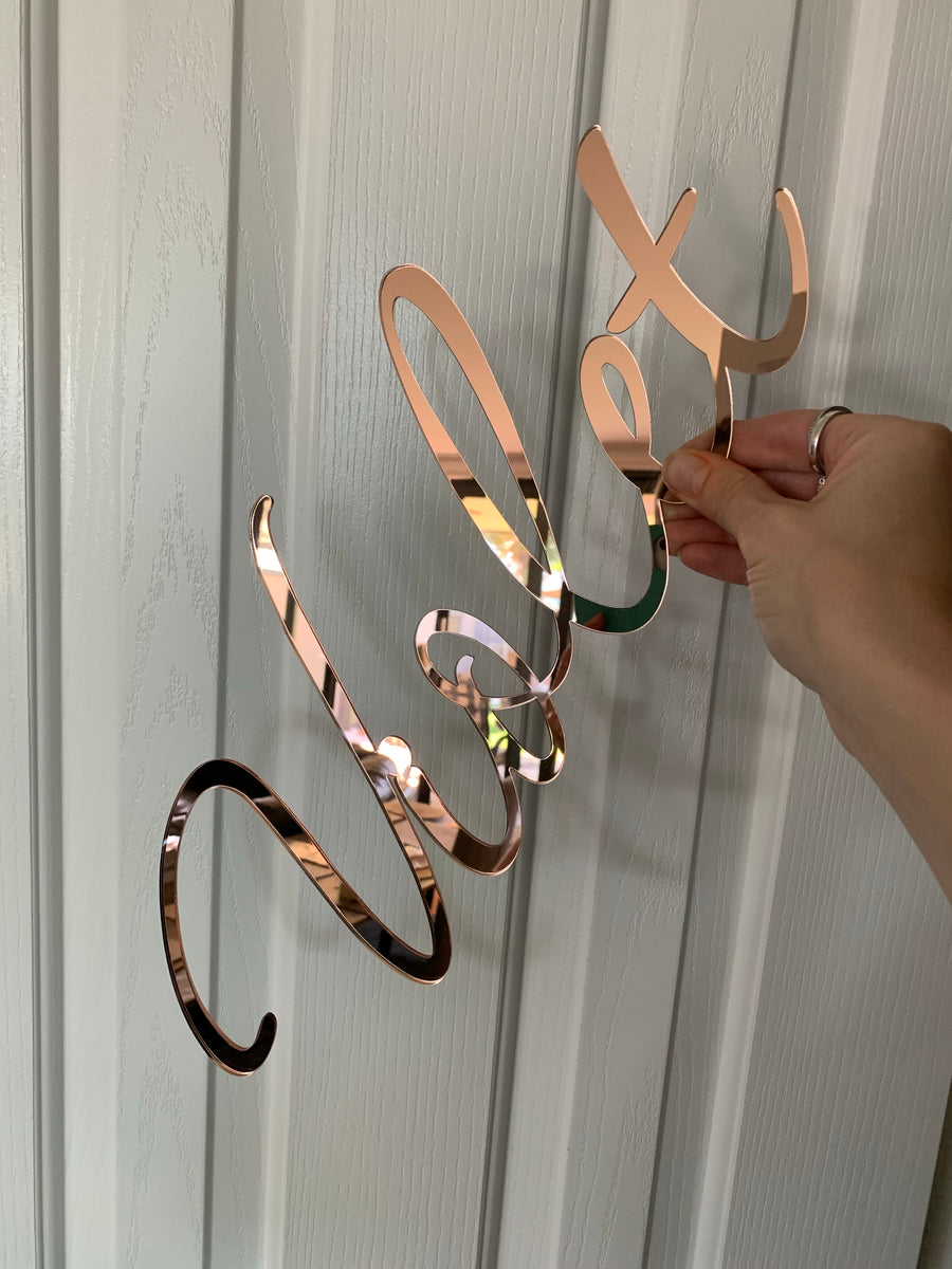 SCRIPT NAME (VIOLET FONT) Butterfly Kisses Wall Art & Decor