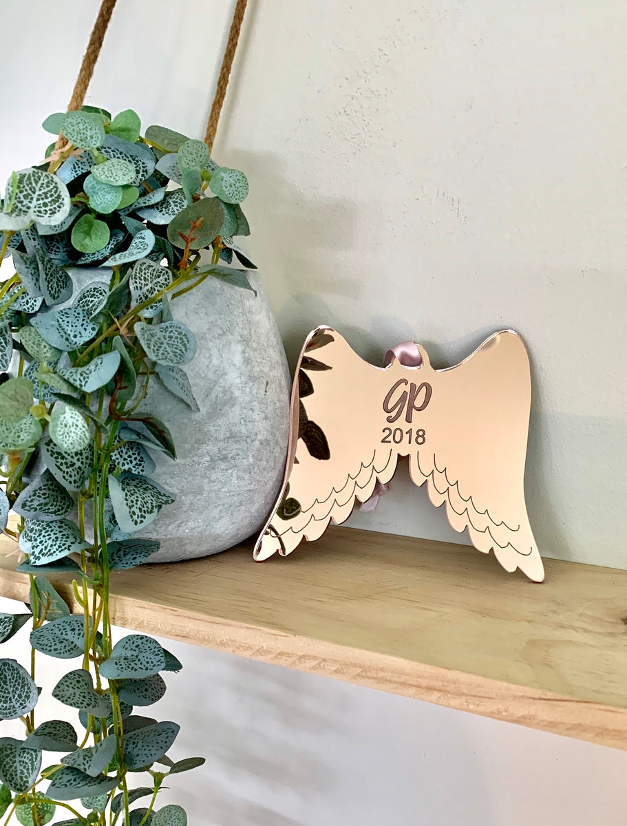 ANGEL WINGS MEMORIAL ORNAMENT Butterfly Kisses Wall Art & Decor