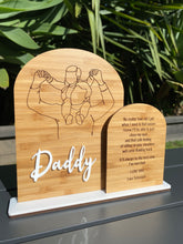 Load image into Gallery viewer, &quot;DADDY&#39;S SHOULDERS&quot; PLAQUE