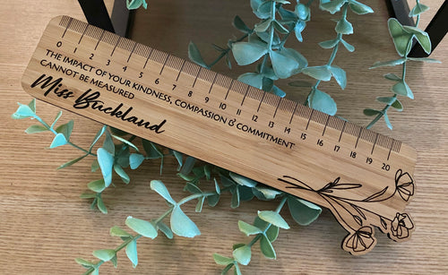 TEACHER APPRECIATION RULER (FLORAL DESIGN)