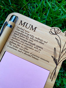 STICKY NOTE/POST IT NOTE HOLDER - DESCRIPTIVE MEANING