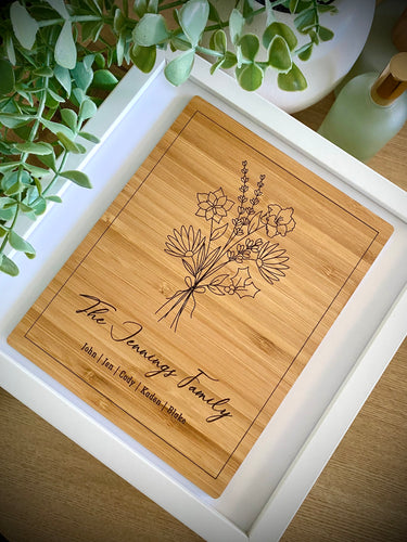 BIRTH FLOWER BOUQUET PLAQUE