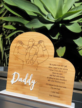 Load image into Gallery viewer, &quot;DADDY&#39;S SHOULDERS&quot; PLAQUE