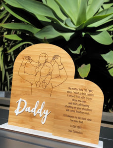 "DADDY'S SHOULDERS" PLAQUE