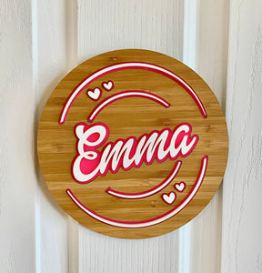 BARBIE INSPIRED NAME PLAQUE