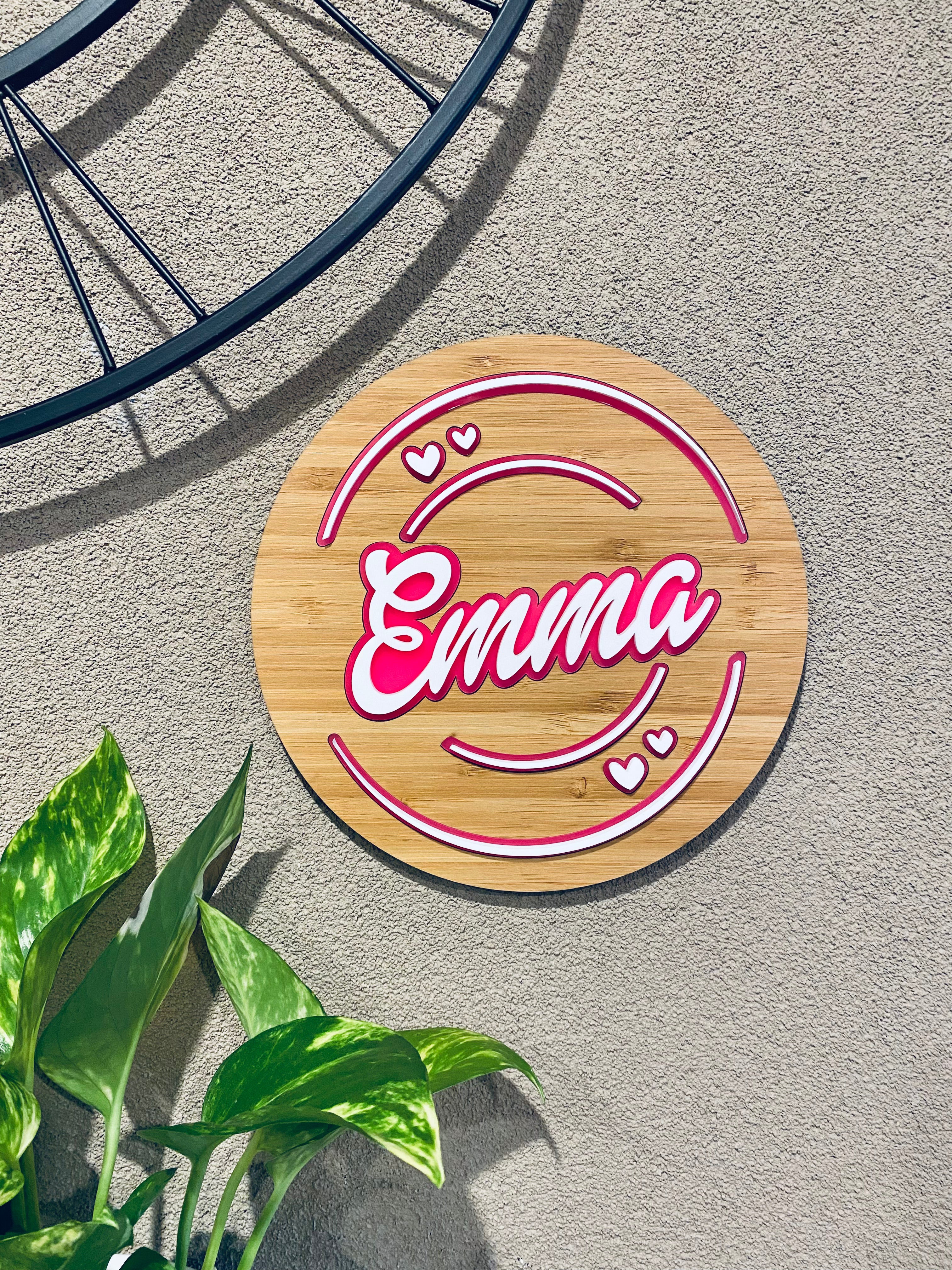BARBIE INSPIRED NAME PLAQUE