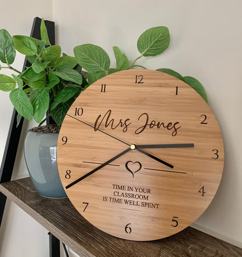 “TIME SPENT IN YOUR CLASSROOM” TEACHER APPRECIATION CLOCK