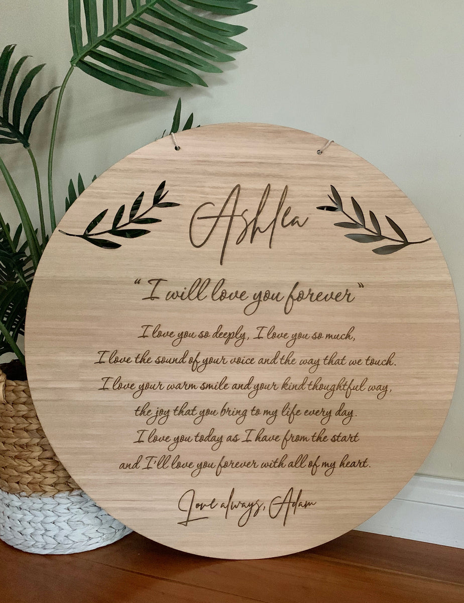 CUSTOM PLAQUE Butterfly Kisses Wall Art & Decor