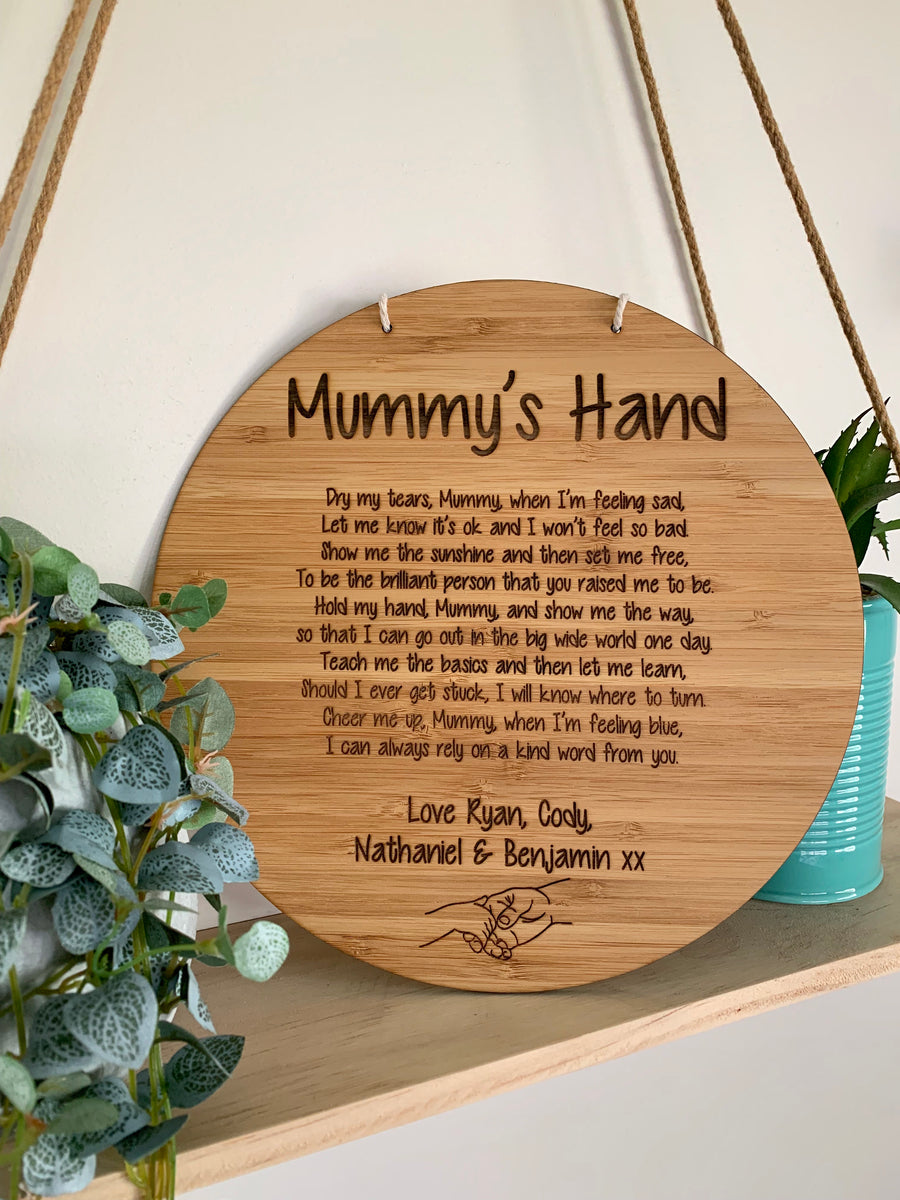 “MUMMY’S HAND” PLAQUE Butterfly Kisses Wall Art & Decor