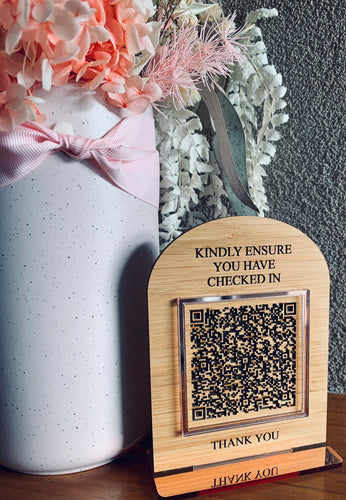 MINI QR CODE SIGNAGE (ARCH WITH STAND)