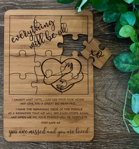 "YOU ARE MISSED AND YOU ARE LOVED" PUZZLE