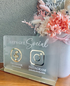 "LET'S GET SOCIAL" SIGNAGE