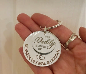 DOUBLE LAYER “LOVED BY” KEYRING