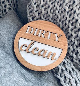 "CLEAN/DIRTY" DISHWASHER SIGNAGE