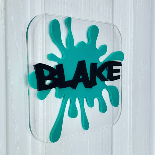 PAINT SPLAT NAME PLAQUE