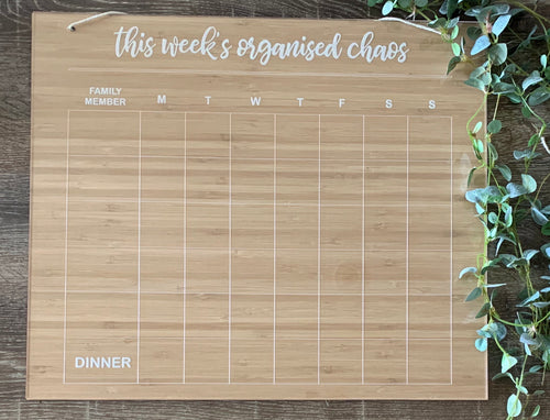 “THIS WEEK’S ORGANISED CHAOS” FAMILY PLANNER