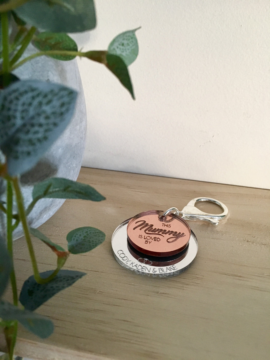 DOUBLE LAYER “LOVED BY” KEYRING